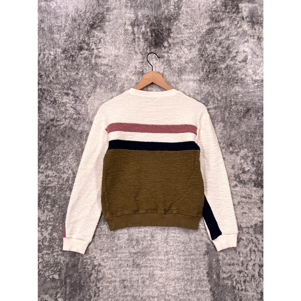 Faherty Vista Stripe Pullover Sweatshirt XS Womens Organic Cotton French Terry - Picture 3 of 9